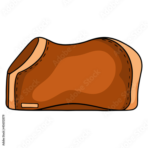 Horse harness protective blanket for walking horse vector illustration in cartoon style