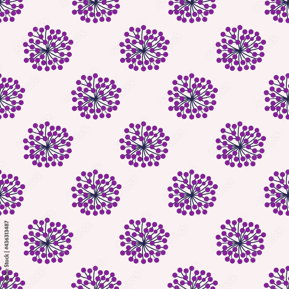 Purple flower pattern picture Pink background Purple flower pattern picture Pink background