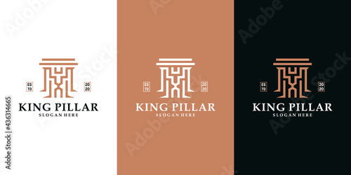Set of luxury legal lawyer justice logo design symbol.