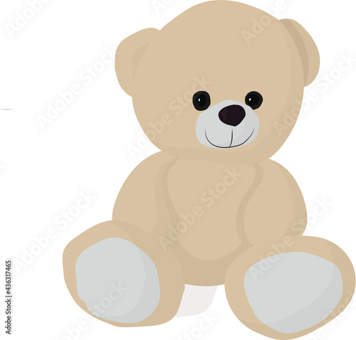 teddy bear on white