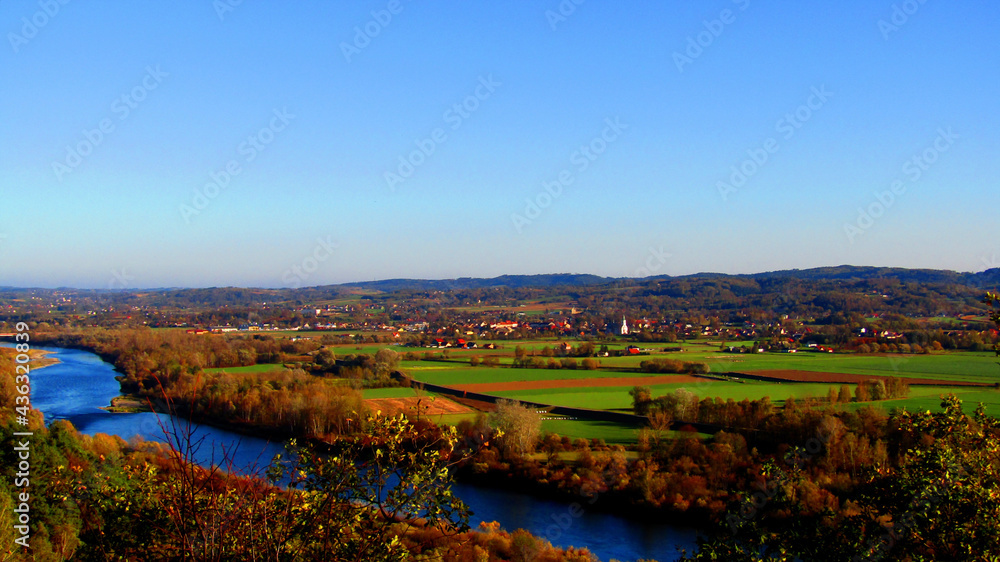 The landscape on the river Dunajec The landscape on the river Dunajec