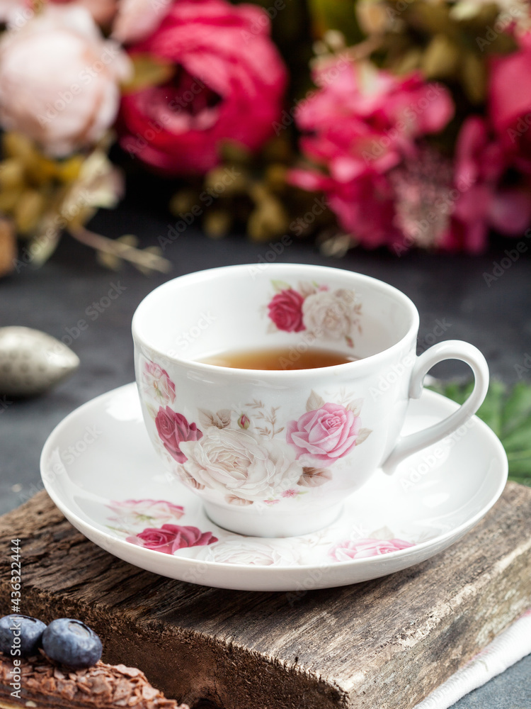 cup of tea with flowers cup of tea with flowers