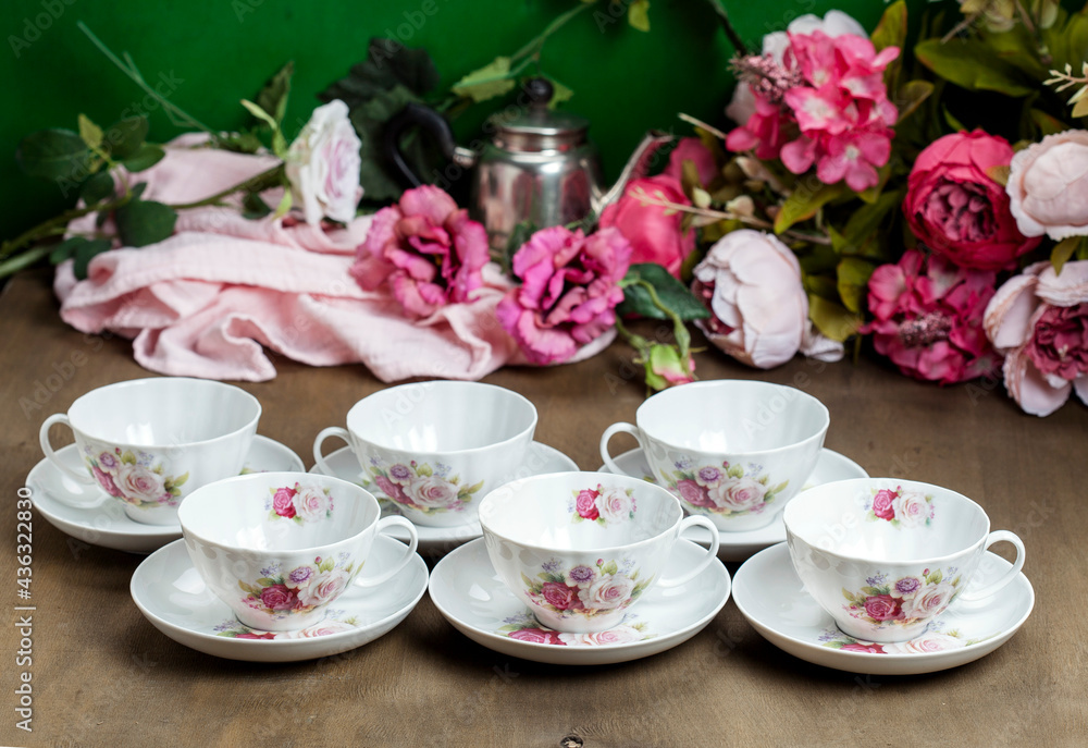 cup of tea with flowers cup of tea with flowers