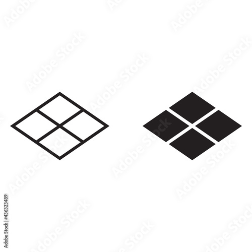 Tile floor material vector icon