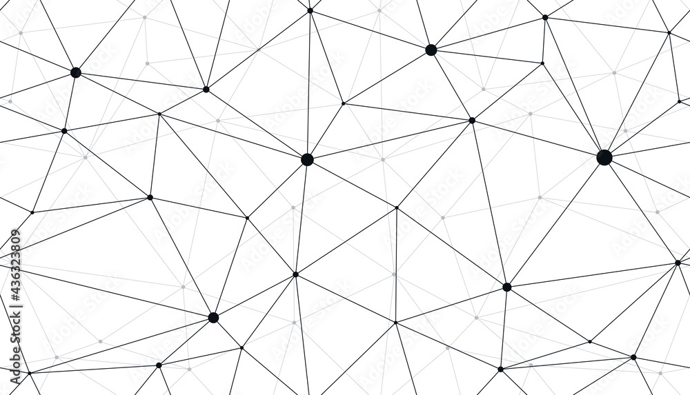 Technology communication seamless vector pattern with connected thin lines, black and white monochrome endless wallpaper background science theme. Technology communication seamless vector pattern with connected thin lines, black and white monochrome endless wallpaper background science theme.