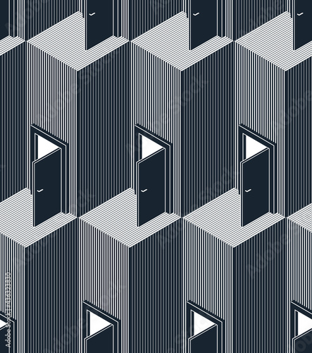 Doors seamless vector backg...
