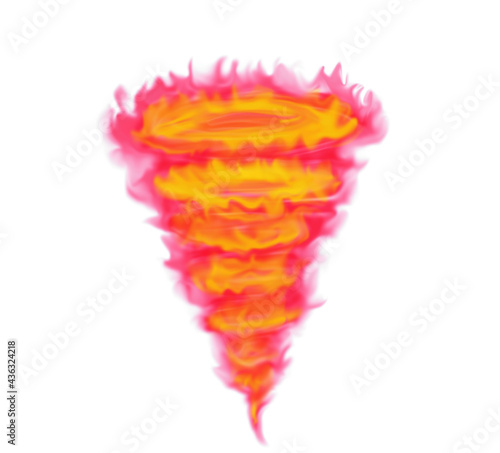 Flame tornado effect