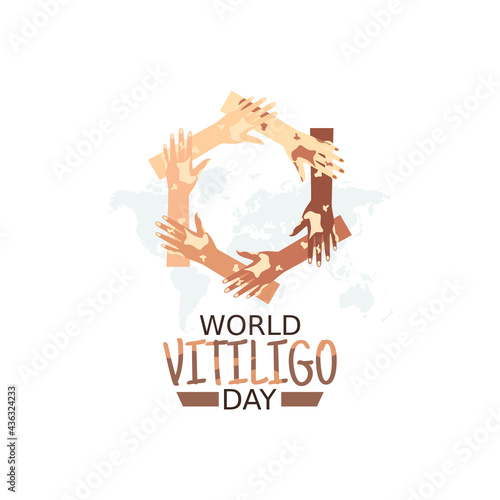 vector graphic of world vitiligo day good for world vitiligo day celebration. flat design. flyer design.flat illustration.