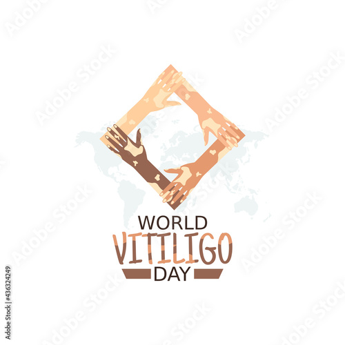 vector graphic of world vitiligo day good for world vitiligo day celebration. flat design. flyer design.flat illustration.