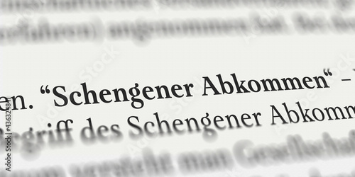 Schengener Abkommen im Buch photo