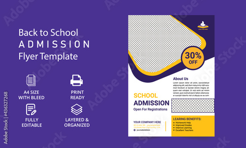 School education admission social media post flyer template. Admission Coming soon Flyer vector template. educational Flyer.