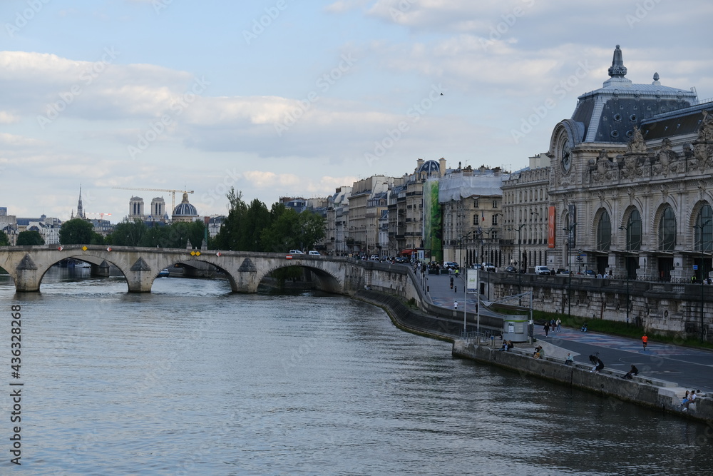 The Seine river in Paris. The 27th May 2021, France.