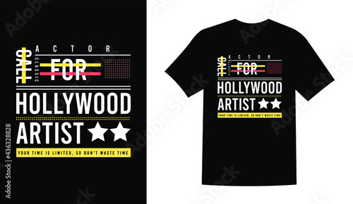 Call for hollywood tittled t shirt design template