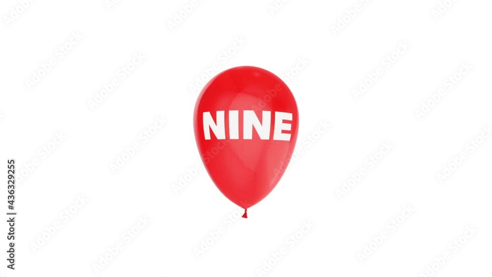 Numbers Balloon. New Age Celebration Balloon with Luma Matte and Green Screen Numbers Balloon. New Age Celebration Balloon with Luma Matte and Green Screen