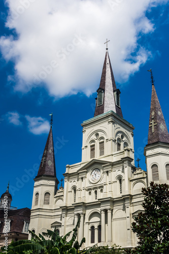St. Louis Cathedral as viewed from Jackson Square in New Orleans, Louisiana