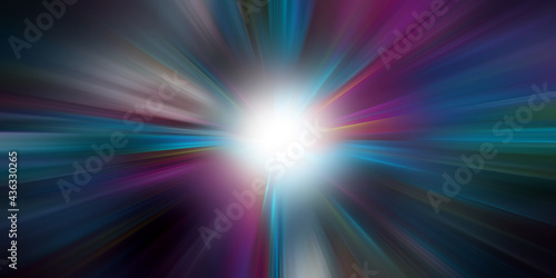 Starburst Colorful Light Beam Abstract Background 