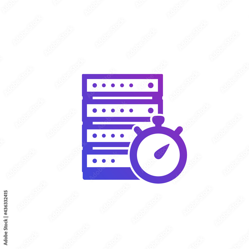 server response time icon on white server response time icon on white