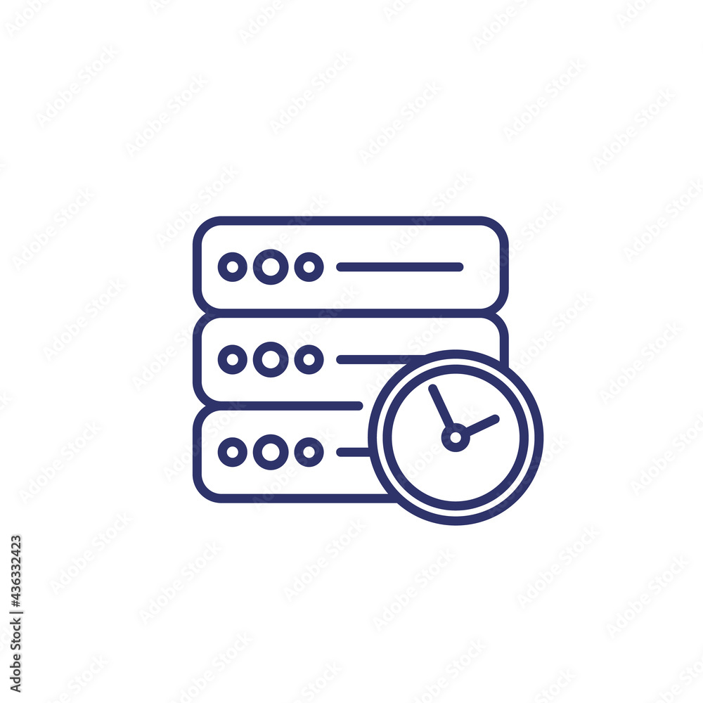 server response time line icon server response time line icon
