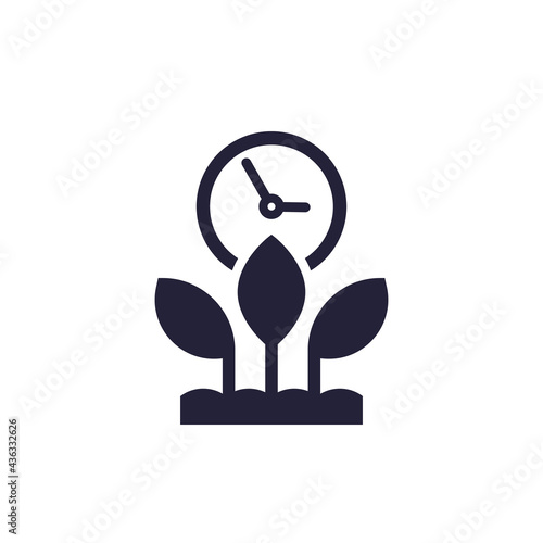growing crops and time icon