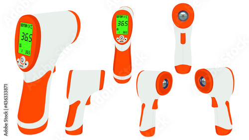 infrared thermometer isolated on a white background