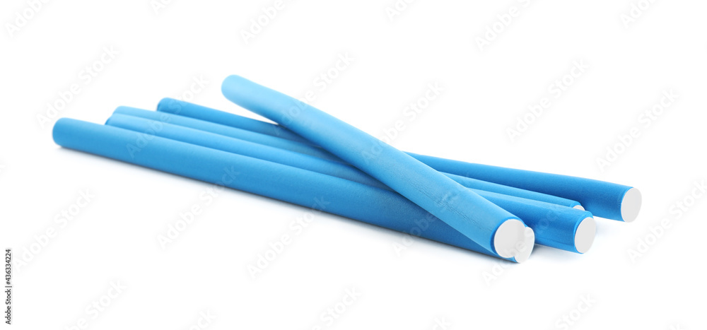 Curling rods isolated on white. Hair styling tool Curling rods isolated on white. Hair styling tool