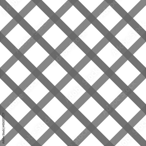Check seamless pattern. Checkered fabric texture diagonal lines seamless background.