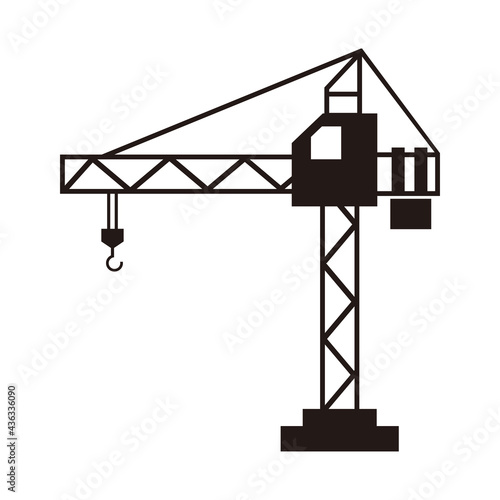 Building crane icon vector illustration 