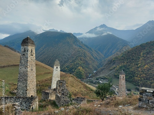 towers in the mountains