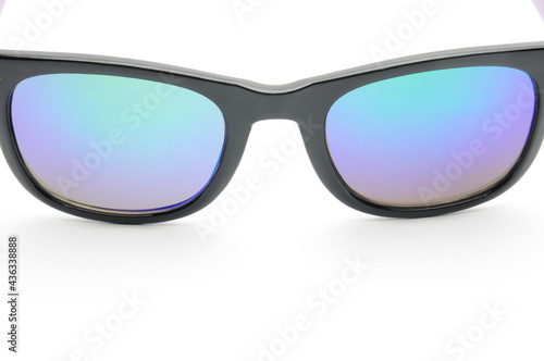 Elegant sunglasses on a white background