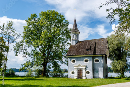 Exterior of the Seekapelle zum Hl. Kreuz at Herrenchiemsee - Herren island - Bavaria, Germany, Europe photo