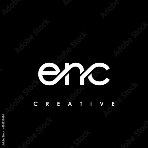 ENC Letter Initial Logo Design Template Vector Illustration