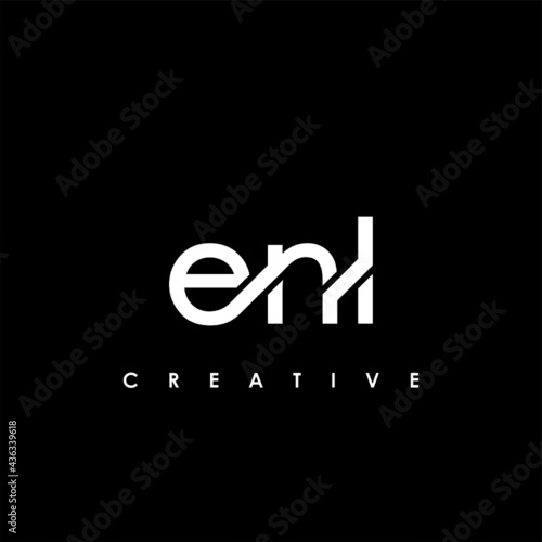 ENL Letter Initial Logo Design Template Vector Illustration