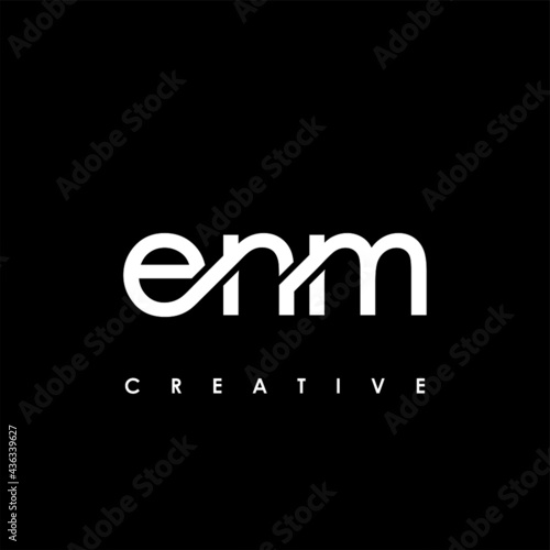 ENM Letter Initial Logo Design Template Vector Illustration