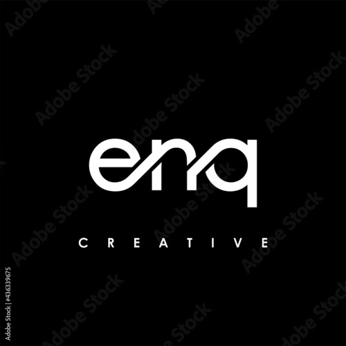 ENQ Letter Initial Logo Design Template Vector Illustration