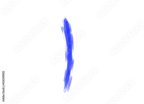 Beautiful blue pant line brush illustration