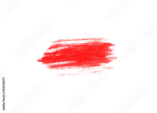 Beautiful isolated red paint brush for painting