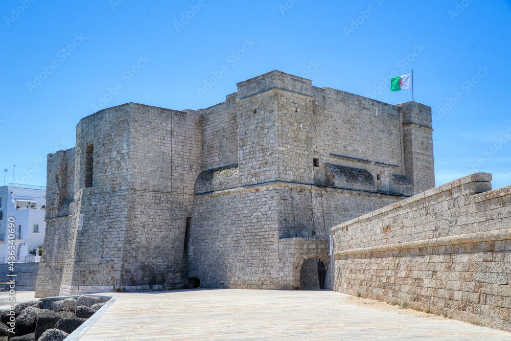 The Carlo V castle in Monopoli, Puglia, Italy