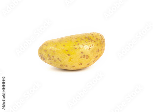 raw potato, isolated on white background. Clipping path.
