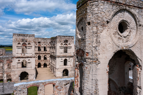 Ruins of a 17th century castle, Ujazd, Poland photo