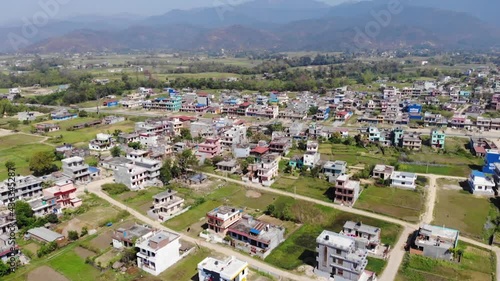 Panoramic aerial view of the city, Butwal Nepal photo