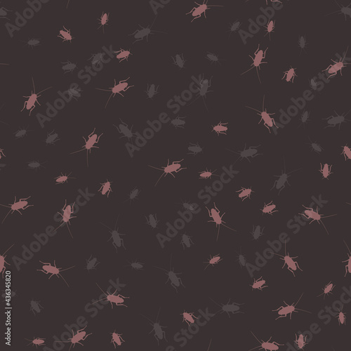 Nice and funny brown patter with cockroaches.