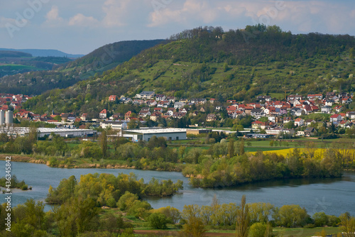 Blick vom Spitzberg bei Limbach in die Mainebene  Landkreis Hassberge  Unterfranken  Franken  Bayern  Deutschland