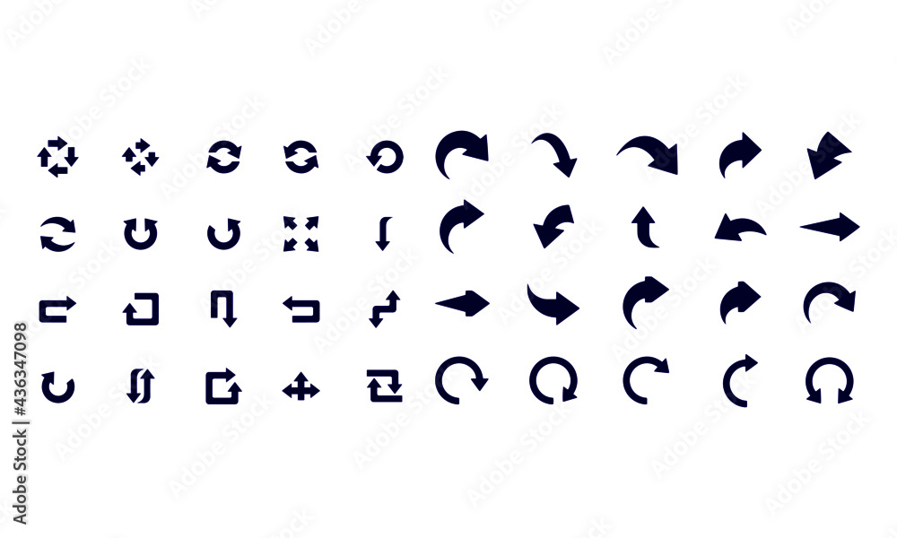 Arrows set icons vector design 