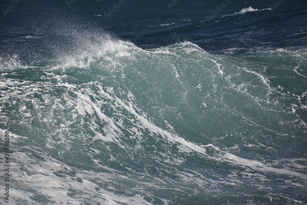 the waves of the sea demonstrate their power