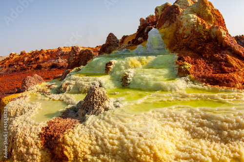 Cuadro en lienzo View of Dallol in the Danakil Depression, Afar region, Ethiopia