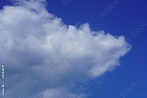 Natural blue sky background with beautiful white clouds