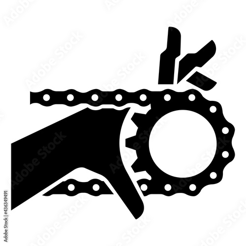 Hand Entanglement Chain Drive Symbol Sign