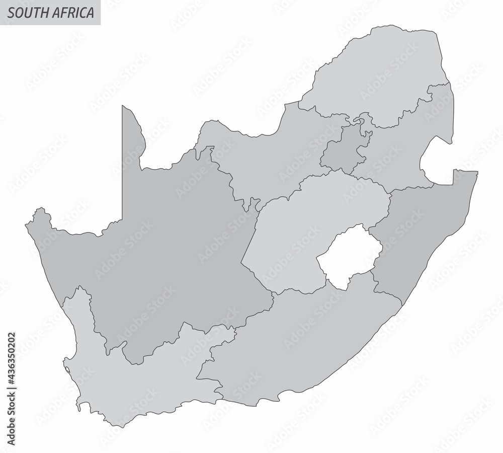 Obraz premium South Africa administrative map
