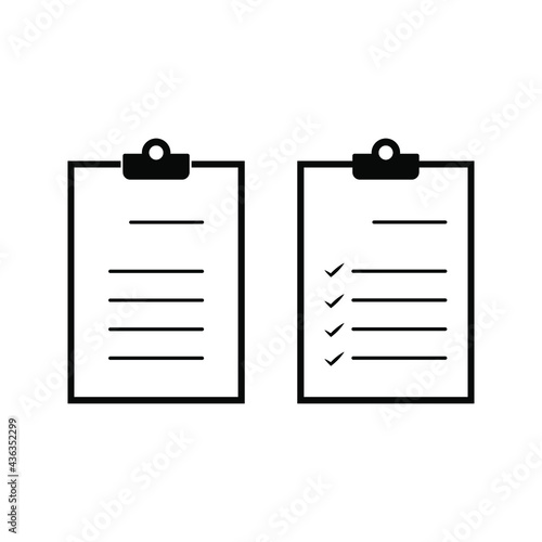 Clipboard Vector Icons. Contains such Icons as Contact, Checklist, Petition and more. on blank background. eps10