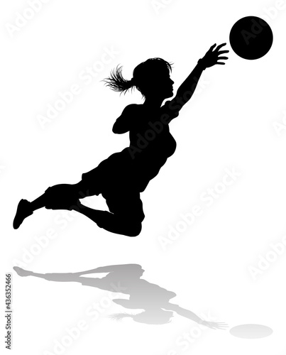 Female Soccer Football Player Woman Silhouette